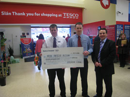 A donation from Tesco to Mayo Autism Action following the recent Croagh Patrick Challenge. Click on photo for more.