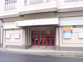 The art deco front of the old County Cinema