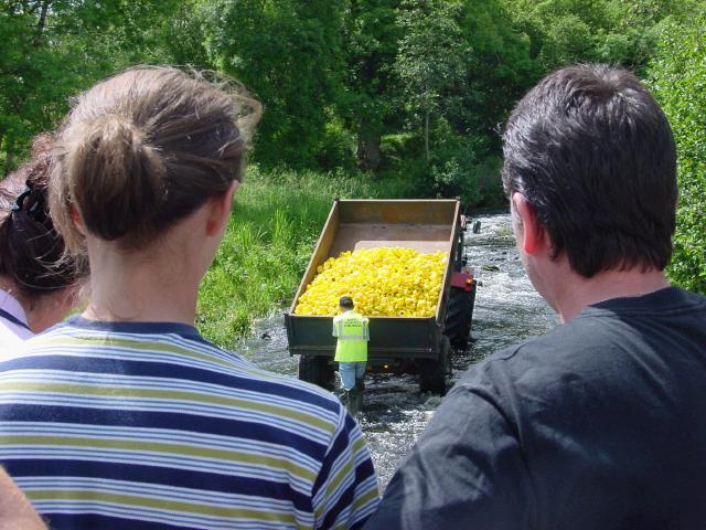 Waiting for the start of the race at Connor's Bridge, Turlough on the Castlebar River.