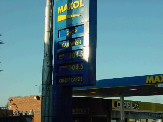 Unleaded 104.5 and Diesel 104.5 cents per litre