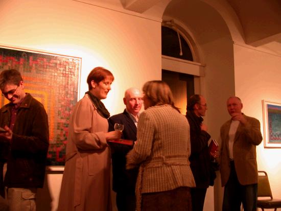 At the Launch of "Time to Write" by Linenhall Writers 2001-2004 Edited by JeanTuomey and Geraldine Mitchell. The book is a collection of prose and poetry written by writers who have worked with Jean Tuomey in creative writing groups. 26 Nov 2004.