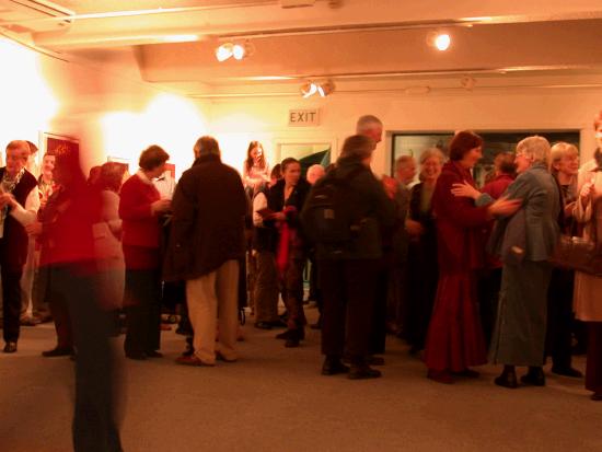 At the Launch of "Time to Write" by Linenhall Writers 2001-2004 Edited by JeanTuomey and Geraldine Mitchell. The book is a collection of prose and poetry written by writers who have worked with Jean Tuomey in creative writing groups. 26 Nov 2004.
