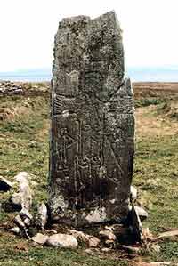 The Duvillaun Cross-slab - 7th Century or later? Read the details from Mayo Historical and Archaeological Society.