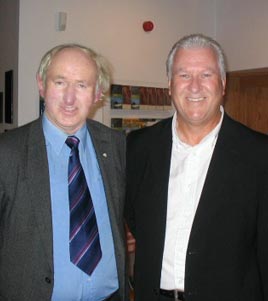 Michael Connor and Ronan Collins photographed yesterday at the Showband Exhibition in the Museum of Country Life. Click for more details from Noel O'Neill.