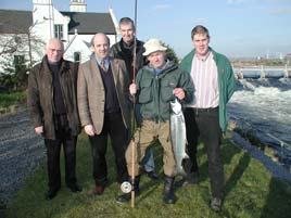 The first salmon of the season at the Galway Weir 2004