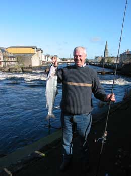 The first salmon of 2004 caught on the Moy. Click photo for the details.