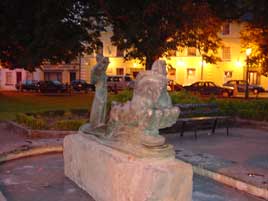 The Mall Fountain at Night - Castlebar