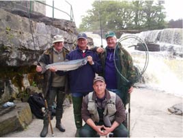 A fine catch at Ballisodare Falls. Click photo for all the latest angling results from the West of Ireland.