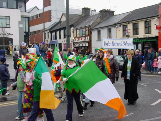 On the Market Square Castlebar - St Patrick's Day Parade 2006