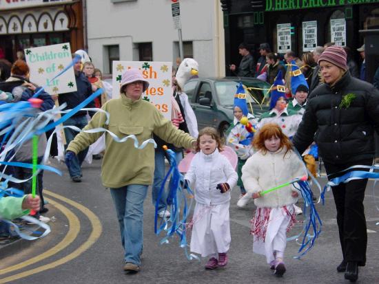 On the Market Square Castlebar - St Patrick's Day Parade 2006