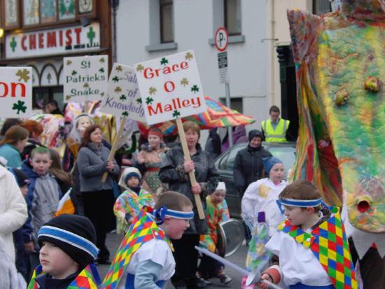 On the Market Square Castlebar - St Patrick's Day Parade 2006