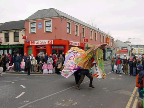 On the Market Square Castlebar - St Patrick's Day Parade 2006