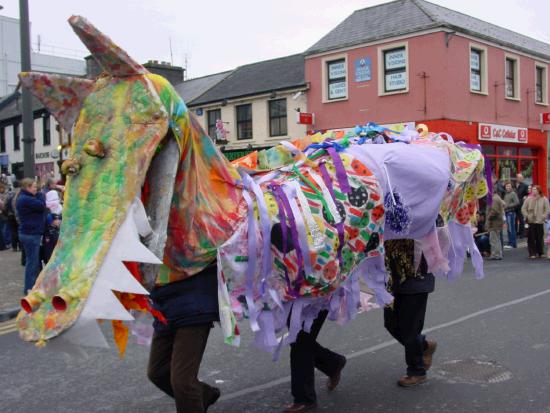 On the Market Square Castlebar - St Patrick's Day Parade 2006