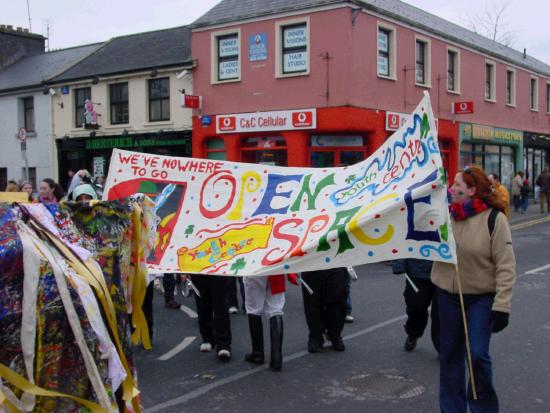 On the Market Square Castlebar - St Patrick's Day Parade 2006