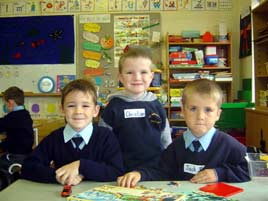 On their first day at school at St. Patricks, Castlebar.