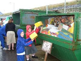 Scoil Raifteiri pupils on a tour of Derrinumera Landfill