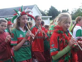 Looking back over the year - St. Angela's girls showing their support for the Mayo Ladies Football team back in September. Click photo for lots more Mayo colour.