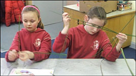 The girls of St Angelas were busy making traditional St Brigid's Crosses earlier in the month. Click photo for lots of updates on the St. Angela's web page.