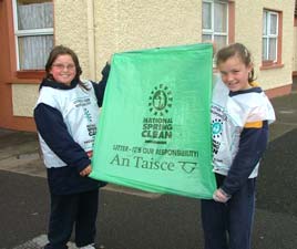 Photos of the pupils of St. Peter's N.S. who took part in the National Spring Clean Campaign last week.