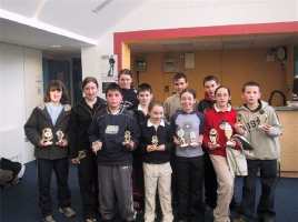 Prizewinners at the Mayo Close Badminton Competition 2003