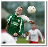 Mayo's Stevie Ryan wins this duel in the Western Cup Final in McSharry Park, Sligo. Photo Michael Donnelly
