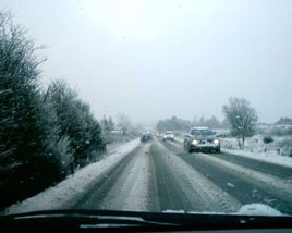 Driving conditions in Castlebar yesterday!