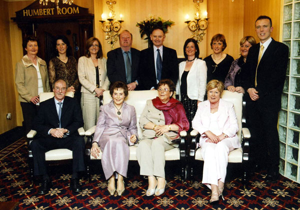 Pictured at the Castlebar branch I.N.T.O function in the T.F royal hotel Castlebar to mark the retirement of six school teachers are:
Left to right: 
Jackie Clarke (Ballyheane N.S) Maureen Mayock (Parke N.S) Ann Nestor (Clogher N.S) Mary Neary (St. Patrick's B.N.S)
Back row: 
Rita Nestor (organising committee) Gearoiden Ni Ghruineil (organising committee) Beatie Prendergast (organising committee) Tom Armstrong (Manulla N.S)  Sean Nestor (Roundfort N.S) Majella Ni Chonduibh (organising committee) Mairead Murphy (organising committee) Margaret McGauran (organising committee) Harry Barrett (organising committee)    
Picture: Heverin photography