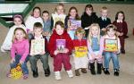 Pictured at Castlebar Library a group of the colouring competition winners from Book Week: Elijah T. Burke (age 2), Katie Foy (age 3), Ethel Nyland (age 4), Dearbhle Keane (age 4) , Matthew Davidson (age 5)/ Megan Gibbons (age 5) Jane Fault (age 5), Louise Gavin (age 6), Maria Ruddy (age 6), Darren Naughton (age 6), Emer Winters (age 7), Cliona Donnelly (age 7),Peter Minogue (age 7), Roisin McNally (age 8), Carla Padden (age 8),  Photo  Ken Wright Photography 2004 
