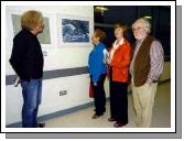 GMIT BA Graduates Art & Design 2007  Turas exhibition held in Mayo General Hospital which was opened by John Behan RHA and will runs from  23rd August until the 23rd October. John McHugh, Mary Higgins, Deirdre Mullin and Michael Mullin. looking at some of the paintings on display. Photo  Ken Wright Photography 2007

