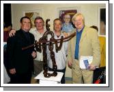 GMIT BA Graduates Art & Design 2007  Turas exhibition held in Mayo General Hospital which was opened by John Behan RHA and will runs from  23rd August until the 23rd October. Joe Murray pictured with his sculpture Man of the Sea L-R: Joe Murray, John Walsh ( Mayo General Hospital Arts Group), Denis Farrell (GMIT), John Behan.. Photo  Ken Wright Photography 2007