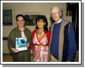 GMIT BA Graduates Art & Design 2007  Turas exhibition held in Mayo General Hospital which was opened by John Behan RHA and will runs from  23rd August until the 23rd October. L-R: Marie Loftus, Carmel Jordan (artist), Tom Higgins enjoying the exhibition. Photo  Ken Wright Photography 2007