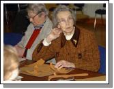 Breda Murphy presenting a visual arts workshop in Balla Community Centre, part of the Arts Office Bealtaine Celebrating Creativity in Older Age. Nora Gavin Photo  Ken Wright Photography 2007.