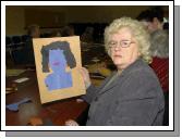 Breda Murphy presenting a visual arts workshop in Balla Community Centre, part of the Arts Office Bealtaine Celebrating Creativity in Older Age. Breda Hughes . Photo  Ken Wright Photography 2007.