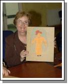 Breda Murphy presenting a visual arts workshop in Balla Community Centre, part of the Arts Office Bealtaine Celebrating Creativity in Older Age. Maureen Kinnane Photo  Ken Wright Photography 2007.

