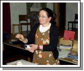 Breda Murphy presenting a visual arts workshop in Balla Community Centre, part of the Arts Office Bealtaine Celebrating Creativity in Older Age. Photo  Ken Wright Photography 2007.

