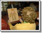 Breda Murphy presenting a visual arts workshop in Balla Community Centre, part of the Arts Office Bealtaine Celebrating Creativity in Older Age. Bridie Jennings Photo  Ken Wright Photography 2007.