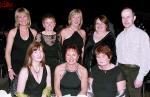 Party time in the TF Royal Theatre Castlebar
A group from Bank of Ireland Castlebar Front L-R: Geraldine King, Maria Docherty, Bridie OMalley, Back L-R: Maureen Fleming, Mary Greeney, Anna Canty, Hilda Cunningham, John McGrath,
Photo  Ken Wright Photography 2004 
