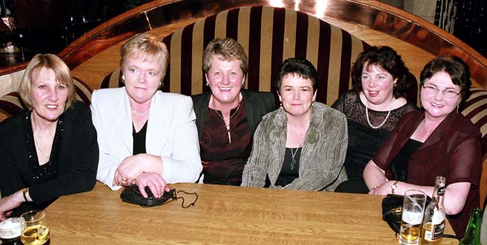 Party time in the TF Royal Theatre Castlebar
Foxford Womens Group L-R: Vera Burke, Anna Devaney, Bridie Howley, Christine Horgan, Mary Flynn, Breege Durkan.
Photo  Ken Wright Photography 2004 
