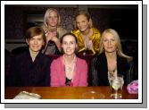 Pictured in the TF Royal Hotel and Theatre on Thursday at the Mike Denver Christmas Party Night.Front L-R:  Anna Maria Gilvarry, Bertha Munnelly, Claire Flannelly. Back l-R:  Sarah Flannelly, Jane Flannelly. Photo  KWP Studio 094.

