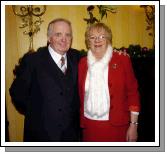 Pictured in the TF Royal Hotel and Theatre on Thursday at the Mike Denver Christmas Party Night. Chris and Noleen Docherty who were celebrating their 40th wedding anniversary. Photo  KWP Studio 094.
