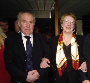 Pictured in the TF Royal Hotel and Theatre on Thursday at the Mike Denver Christmas Party Night. L-R: John Kelly, Bridget Kelly,. Photo  KWP Studio 094.
