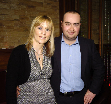 Pictured in the TF Royal Hotel and Theatre on Thursday at the Mike Denver Christmas Party Night. Rachel Cunningham and Kevin Prendergast. Photo  KWP Studio 094. 
