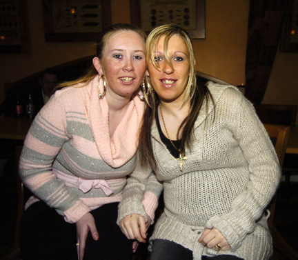 Pictured in the TF Royal Hotel and Theatre on Thursday at the Mike Denver Christmas Party Night. Bridget Lawrence and Rosemary Maughan. Photo  KWP Studio 094.
