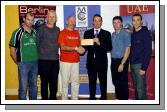 Balla 10k Road Race which was held on 28th July and raised 32,300 Euro which was divided between various charities.  Presentation of a cheque for 2,000 Euro to MS Ireland Mayo Branch L-R: David Hune (Mayo Athletic Club), Michael McGrath, (Mayo Athletic Club),  Duncan Pratt (Mayo MS),   Brendan Conwell (Chairman  Balla 10k Road Race), Paddy Murray (Mayo Athletic Club),  TJ McHugh (Mayo Athletic Club),. Photo  Ken Wright Photography 2007. 

