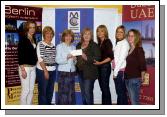 Balla 10k Road Race which was held on 28th July and raised 32,300 Euro which was divided between various charities. Presentation of a cheque from the Bank of Ireland Claremorris  for 5,000 Euro to Aware from the Bank of Ireland.  L-R: Sinead Walsh (Aware), Mary Brett (Bank of Ireland), Geraldine Clare (Aware), Patricia Conwell (Bank of Ireland), Deidre Walsh (Bank of Ireland), Denise McIntyre (Elverys sponsor ), Rachel Quinn (Tacu Family Resource Centre). Photo  Ken Wright Photography 2007. 