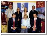 Balla 10k Road Race which was held on 28th July and raised 32,300 Euro which was divided between various charities. Front L-R: Michael Maloney (sponsor Premier Estates Maloney), Geraldine Clare (Guest), Cyril Burke (sponsor Premier Estates Maloney). Back L-R: Donagh and Caroline Gilmartin (sponsors The Shebeen Bar), 
Denise McIntyre (Elverys), Brendan Conwell (Chairman Balla 10k Road Race),
Photo  Ken Wright Photography 2007. 

