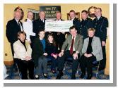 Garda presentation of a cheque to the Bright Eyes Fund for the breast cancer scanner for Mayo General Hospital. Front L-R: Marie Mellett (DWard Mayo General Hospital), Mary Casey (Consultant Radiologist MGH), Nicole Devaney, Kevin Barry (Consultant Surgeon MGH), Asumpta Walsh (Clinical Nurse Specialist Breast Care) Back L-R: Jonathan Hanahan (Consultant Radiologist MGH), Supt. Padraic OToole (Claremorris), Chief Supt. John Carey
(Castlebar), Denis Gallagher (Chairman Bright Eyes Fund), Asst. Commissioner Dermot Jennings (Galway), Inspector Willie Keaveany (Castlebar), Inspector Pat Diskin (Galway): Photo  Ken Wright Photography 2004. 
