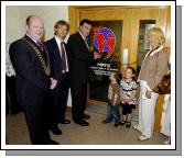 Official opening of Mayo County Childcare Committee and Mayo CCC Research new offices in Castlebar by Brian Lenihan TD pictured cutting the ribbon L-R: Brendan Heneghan Mayor of Castlebar, Jim Power Co-ordinator Mayo County Childacre Committee, Brian Lenihan TD, John and Niamh Kennedy, Vivienne Rattigan Mayo CCC Executive. Photo  Ken Wright Photography 2007. 