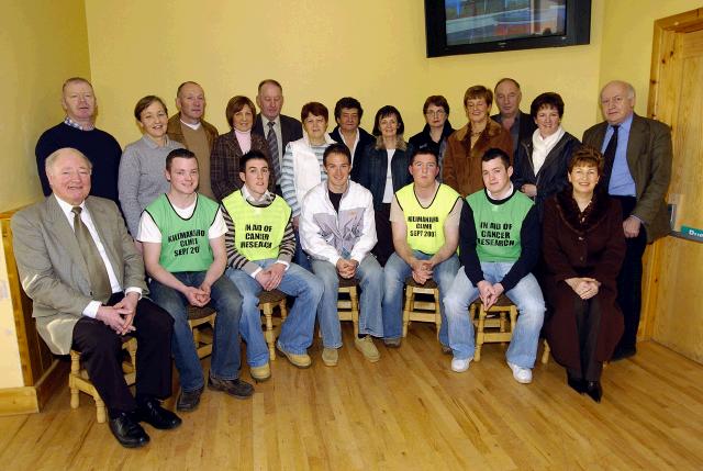 Pictured in An Sportlann Alan Dillon centre (Mayo Team Player) with Brendan Coleman, Brian King, Paul Higgins, Martin Moran, who will be climbing Kilimanjaro in September to raise funds for Cancer Research.. Also in the picture are their parents and Kevin Bourke Photo  Ken Wright Photography 2007.   