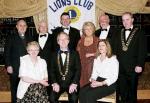 Lions Club Charter Dinner held in the Welcome Inn
L-R: Agnes Earley (Belmullet), Michael ONeill (President), Janet ONeill. Back L-R: Fr. Drury (Castlebar), Maurice Earley (Belmullet), Pat OBrien (Ballina), Barbara Ginley (Newport), Michael Downes (Westport), Blackie Gavin (Castlebar Deputy Mayor): Photo  Ken Wright Photography 2005

